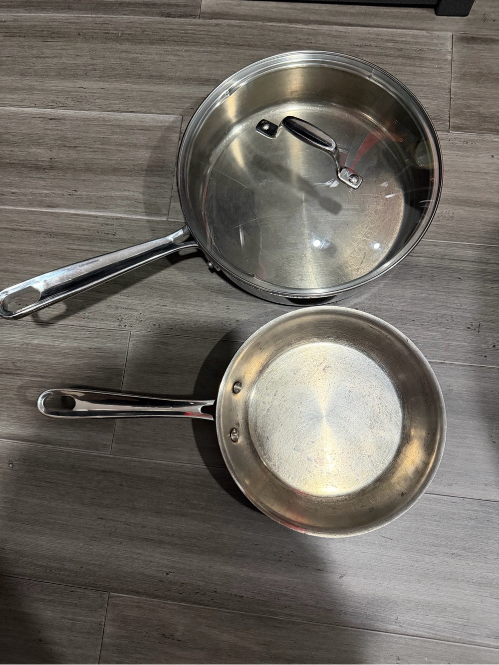 Emeril Pro Clad Stainless Steel Saucepan and Frying Pan Set - Silver
